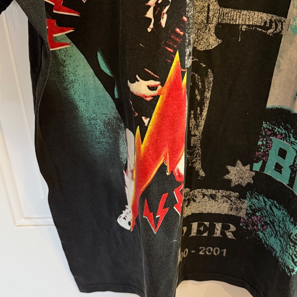 BIG & TALL AC/DC Black Tee with Red and Blue Graphics Size 2XL GUC - Picture 3 of 10